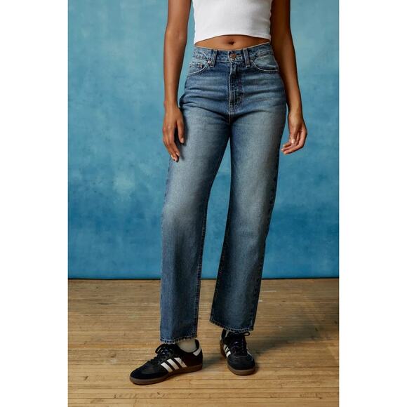 BDG Denim - Urban Outfitters BDG High-Waisted Cowboy Jean Straight Leg Blue Denim